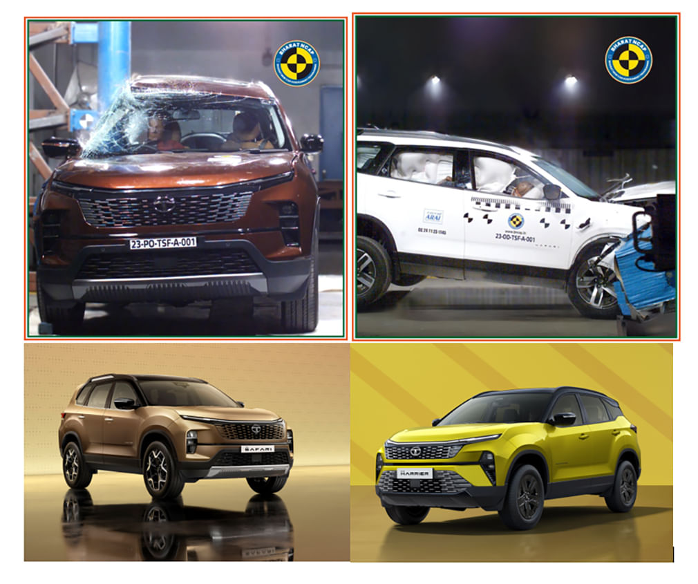 New Tata Safari and Harrier SUVs receive first-ever Bharat-NCAP 5-star rating