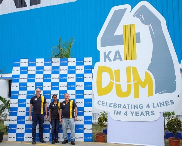 L-R: Chad Schuchmann, president, Daramic; Ahila Krishnamoorthy, MD, Daramic and John W Moyer, chairman &amp; CEO, Polypore International (Asahi Kasei Group company).