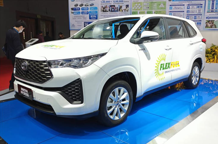 Toyota showcases Innova Hycross flex fuel, Mirai, Hyryder CNG at Bharat Mobility Global Expo 2024