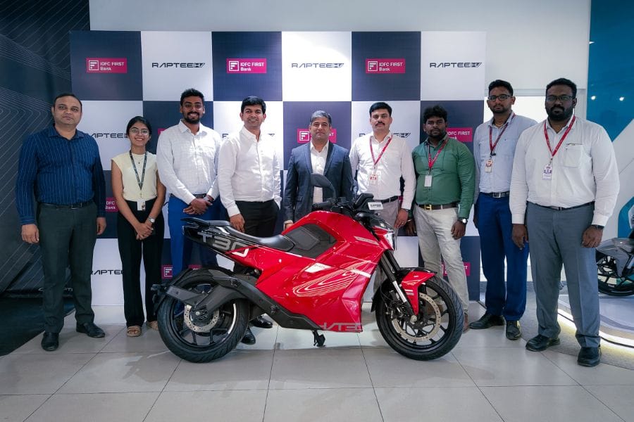 Raptee.HV Ties up with IDFC FIRST Bank to Finance Electric Motorcycle Purchases