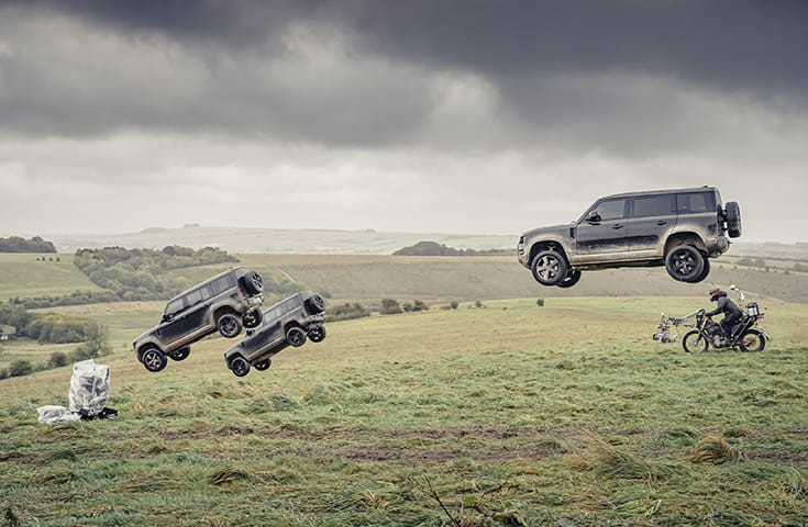 New Land Rover Defender flies into action in latest James Bond movie