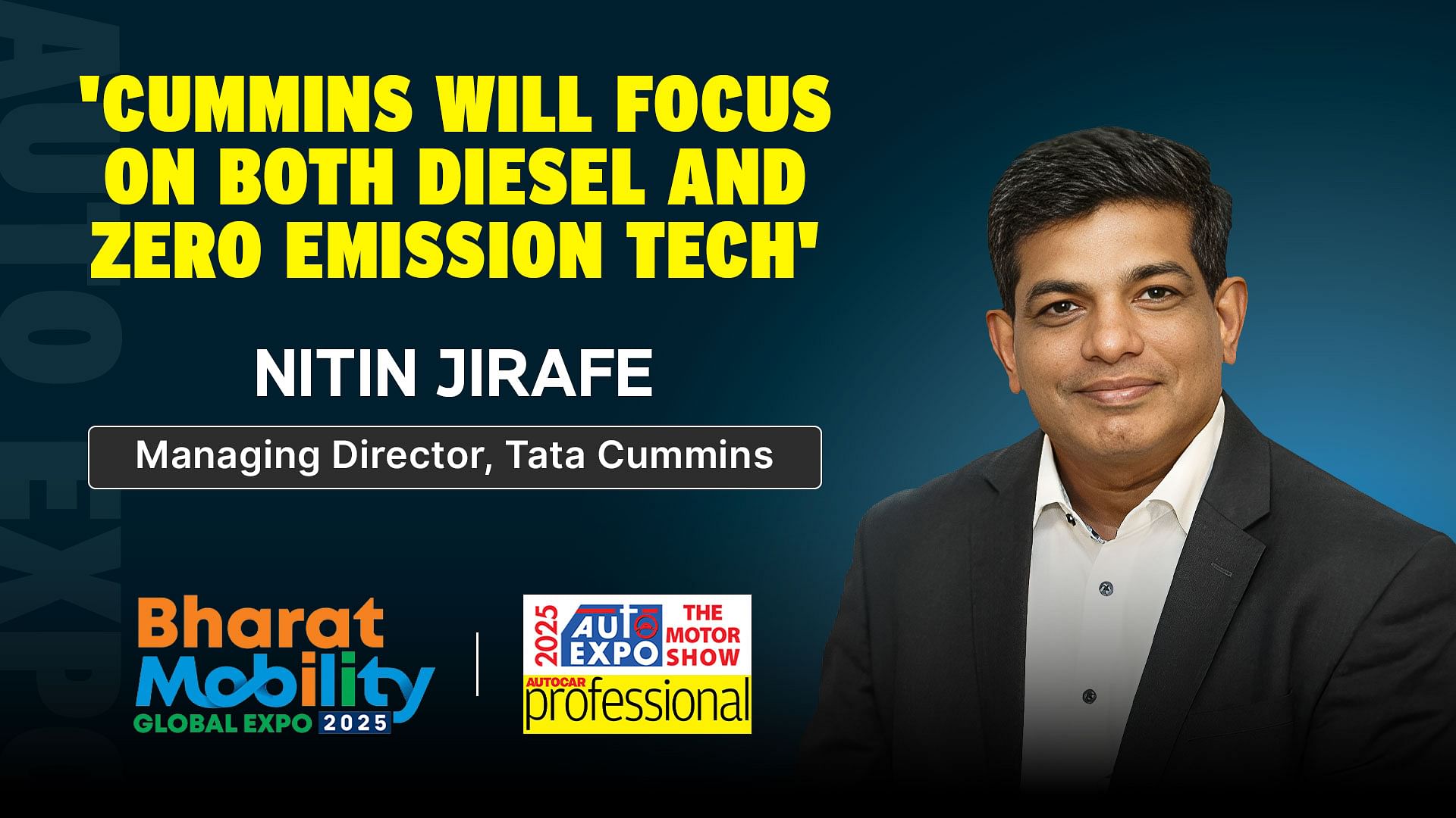 Balancing Diesel's Dominance with a Zero-Emission Future: Insights from Cummins India's Nitin Jirafe at Auto Expo 2025