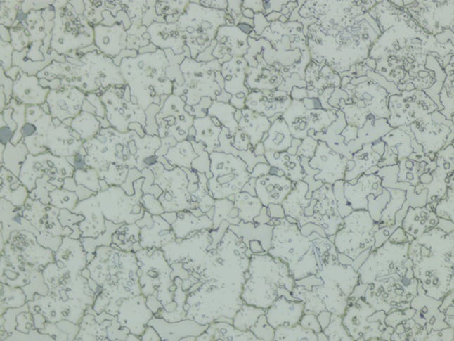 Micro structure (x500) of Tenneco's newly developed sintered steel material FM-t88A with 17 percent cobalt content.