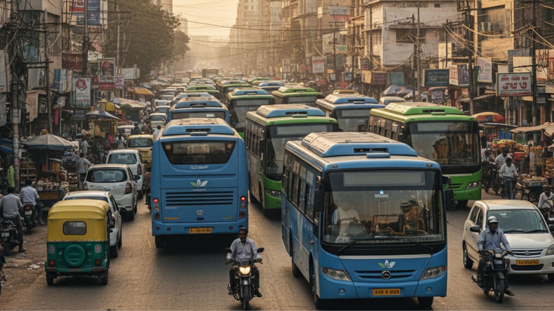 Electric Bus Share in India Projected to Reach 10-12% by FY27