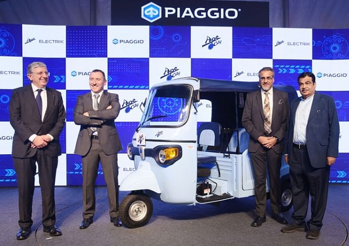 Piaggio Ape E-city launched with Sun Mobility’s swappable battery tech
