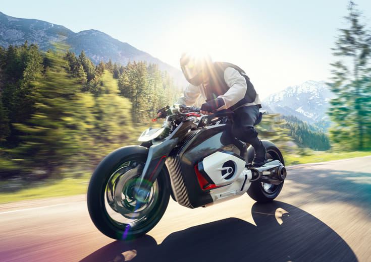 BMW Motorrad Vision DC Roadster preserves the identity and iconic BMW Motorrad appearance, but also offers a new form of riding fun.