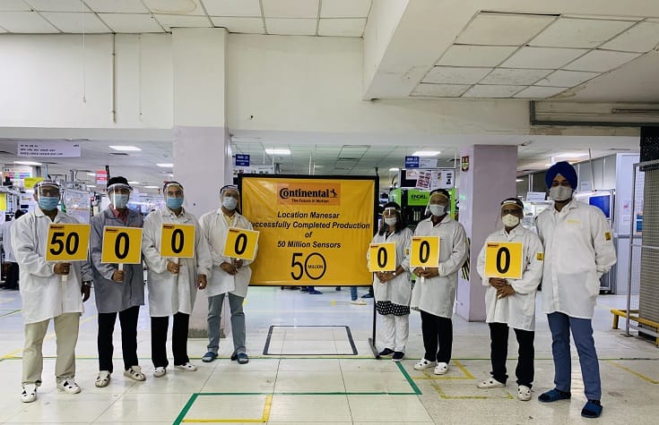 Continental India manufactures over 50 million wheel speed sensors in under a decade
