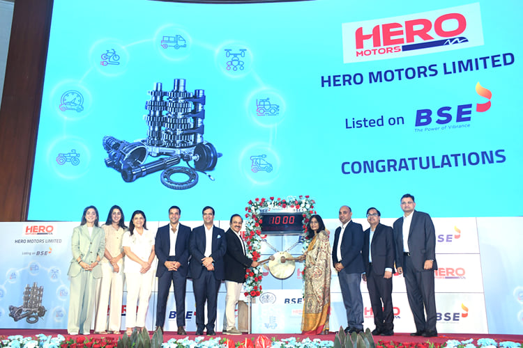 Hero Motors Lists at Rs 82.10 on BSE, Closes Day One Valued at Rs 4,474 Crore