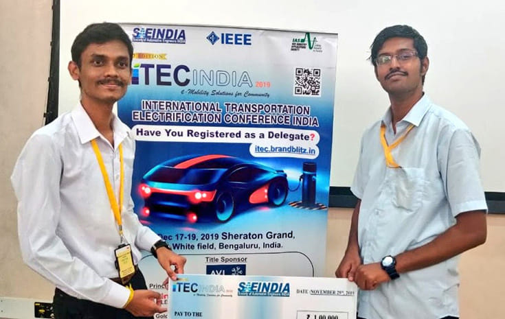 iTEC India 2019 Hackathon winners present solution on energy efficient EVs