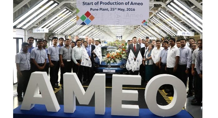 Volkswagen India begins production of Ameo compact sedan