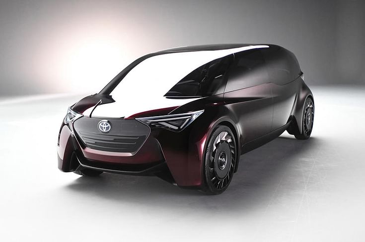 Toyota Fine-Comfort Ride&#39;s wedge shape is aerodynamically efficient.