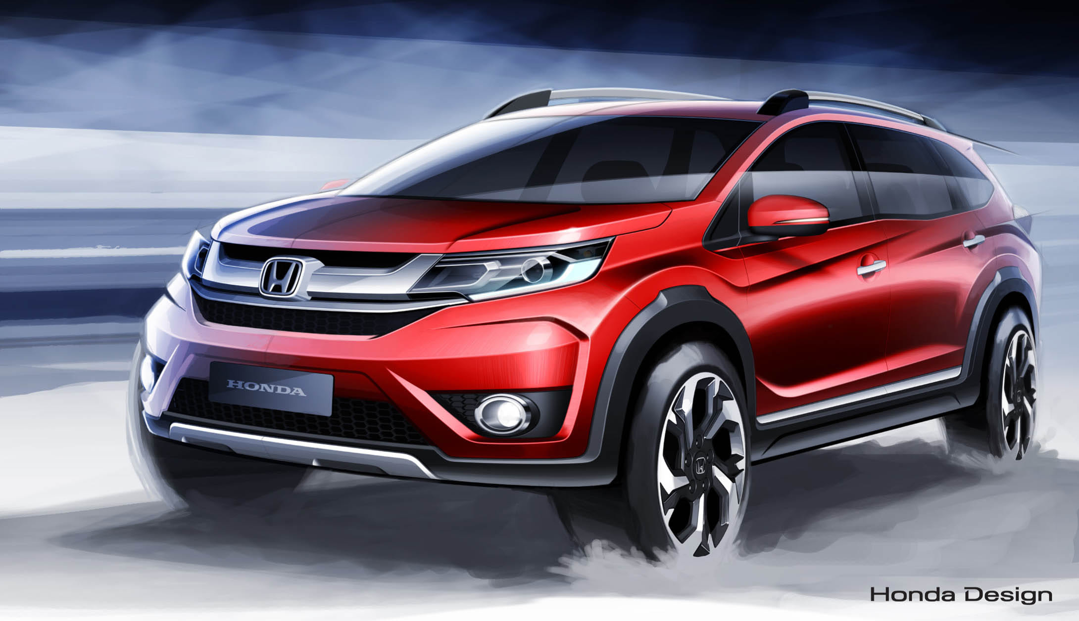 Honda BR-V: official sketches revealed
