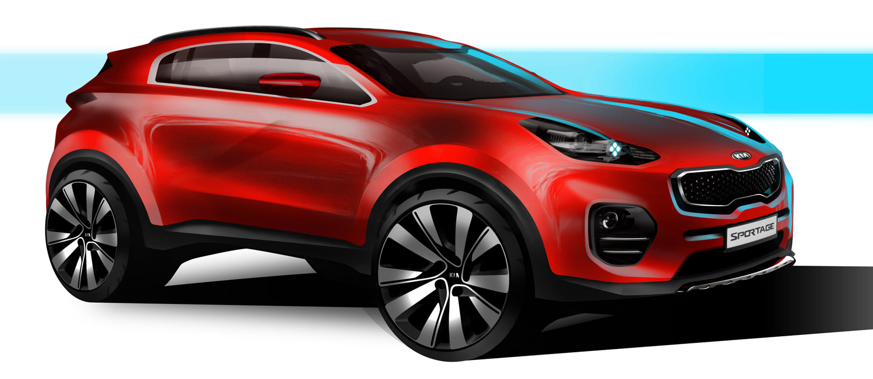 Kia reveals official sketches of 2016 Sportage crossover
