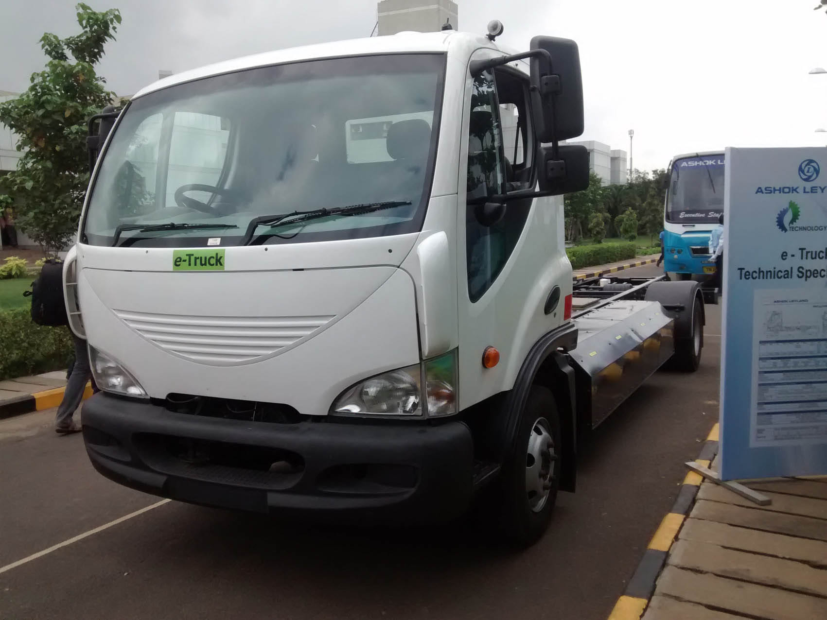 An electric variant of Ashok Leyland's Boss ICV
