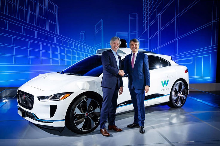 Waymo boss John Krafcik with JLR CEO Ralf Speth