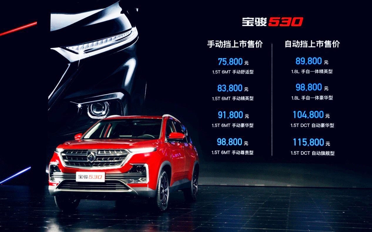 SAIC-GM-Wuling launches Baojun 530 compact SUV