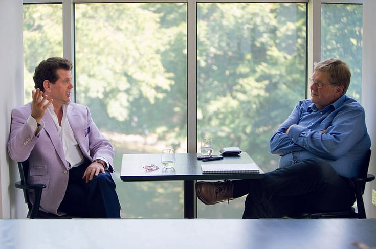 Gerry McGovern with Autocar UK&#39;s editor-in-chief Steve Cropley (right)