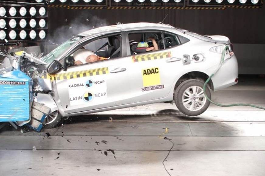 Toyota Yaris frontal impact