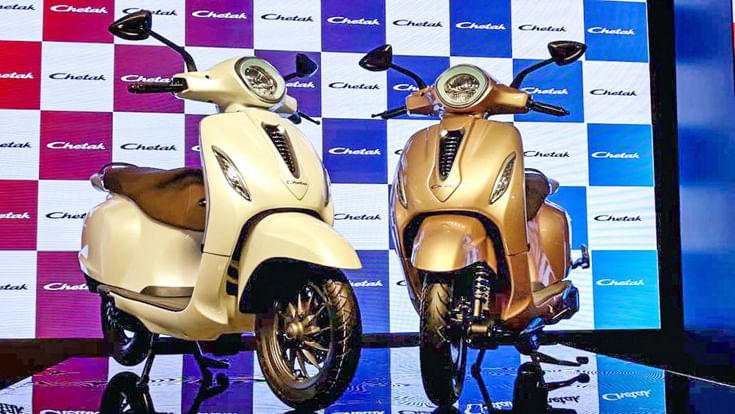 Bajaj Auto reveals its first EV – the electric Chetak scooter