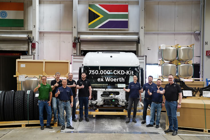 Mercedes-Benz’s Worth plant despatches 750,000th truck assembly kit 