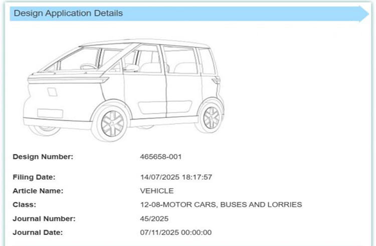 Ola patents electric city car design ahead of global debut Ola patents electric city car design ahead of global debut