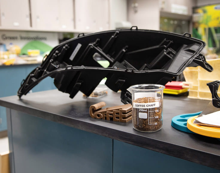 Varroc converts coffee bean skin into headlamp housing