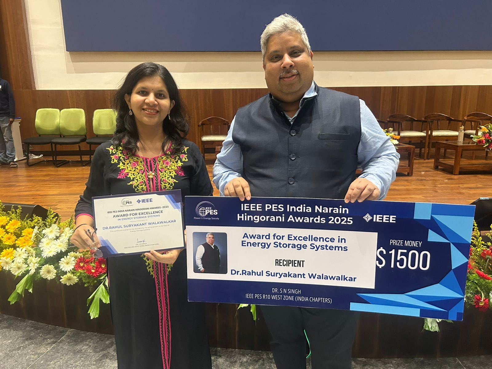 Dr. Rahul Walawalkar Receives IEEE Hingorani Award for Energy Storage Contributions