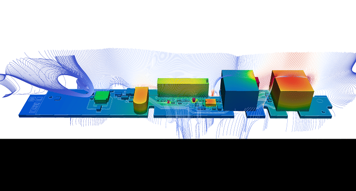 Altair's new electronic system design toolset includes thermal simulation of PCB components.