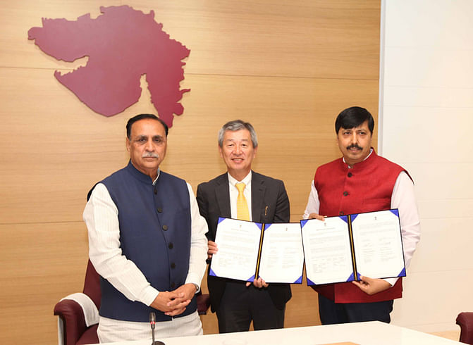 The MoU was signed by Ichizo Aoyama, MD, AEPPL and MK Das, principal secretary to Industries and principal secretary to the Gujarat chief minister Vijay Rupani.