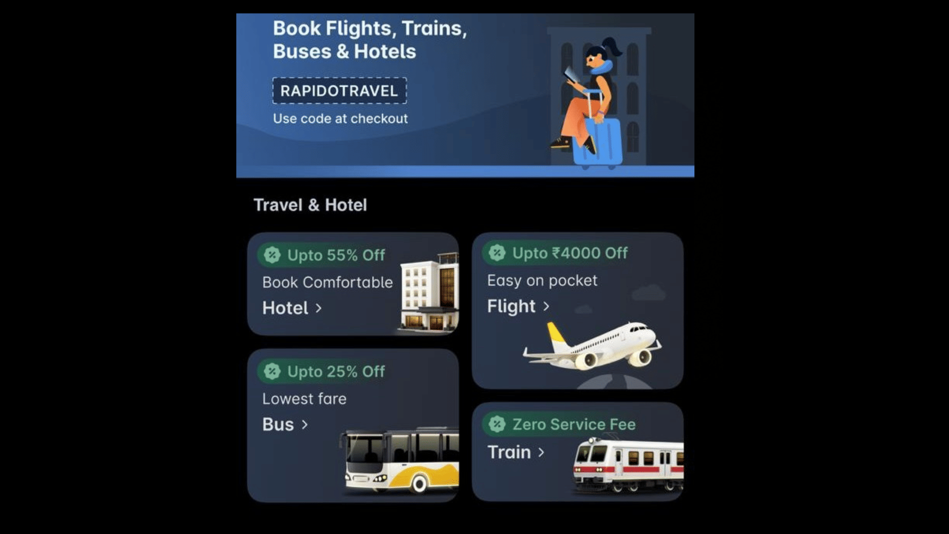 Rapido Adds Flight, Hotel, Bus and Train Booking Services Through Partner Integrations
