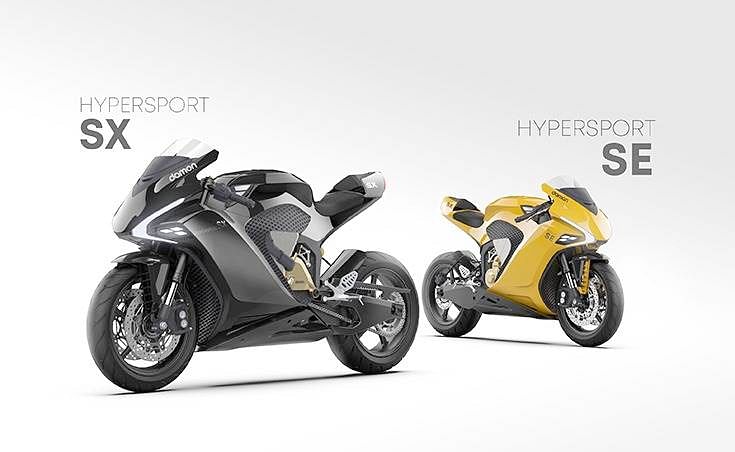 HyperDrive-powered Hypersport SX develops 150hp and delivers over 150 miles / 240km; HyperSport SE with 11kWh, produces 108 hp and races for 100 miles / 164km.