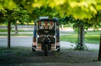 After the battery has spent its first life in an Audi e-tron and its second in an e-rickshaw, in a third step, the batteries’ remaining power might be used for stationary applications.. After the battery has spent its first life in an Audi e-tron and its second in an e-rickshaw, in a third step, the batteries’ remaining power might be used for stationary applications..