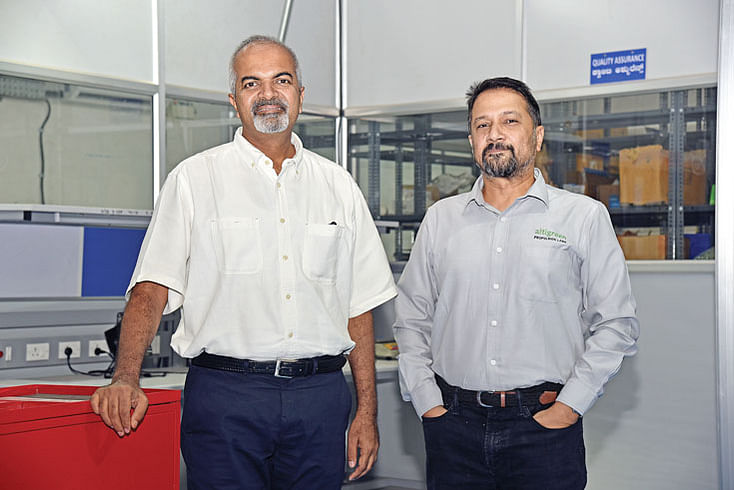 Altigreen&#39;s Shalendra Gupta (far left) and Dr Amitabh Saran have years of experience in engineering, finance and business development, and are non-conformists to conventional industry practices.