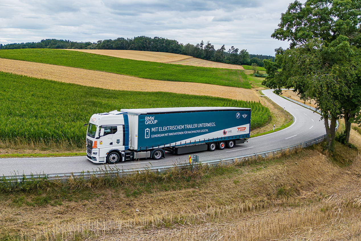 BMW Group Logistik tests electric semi-trailer, sees 48% savings over diesel trucks