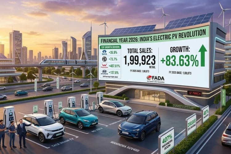 India's Electric Passenger Vehicle Market Nearly Doubles in FY2026